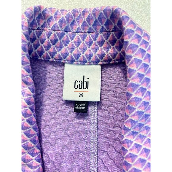 Cabi Imperial Blazer Jacket Style 5847 Purple Diamond Pattern Medium - Picture 8 of 8